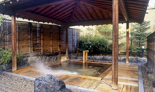 An open-air bath for women